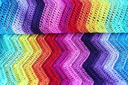 Rainbow Ripple Baby Blanket