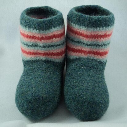 Boot Style Slippers Felted Knit for Women