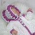 Crochet Pattern Matinee Jacket & Bonnet UK & USA Terms #357