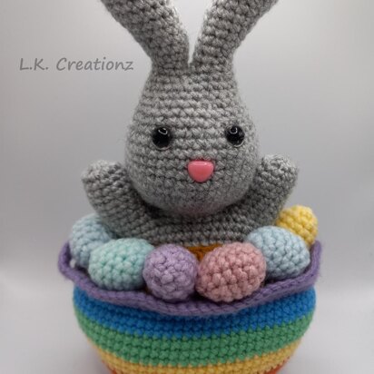 Bunny In An Easter Basket Amigurumi
