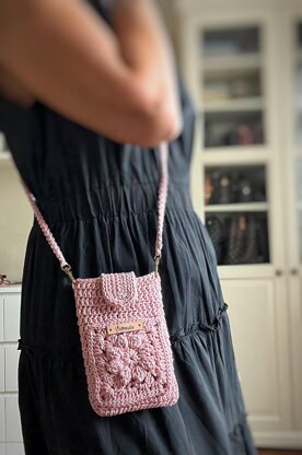 Phone bag with pocket Crochet pattern by Vivmade