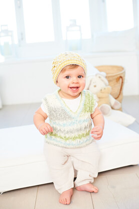 Sweater, Tank Top and Hat in Stylecraft Bambino Prints DK - 10063 - PDF
