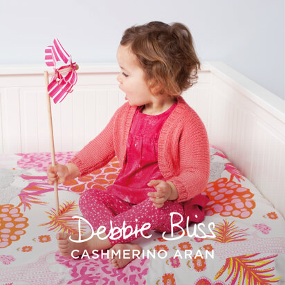 "Charlie Cardigan" - Cardigan Knitting Pattern For Girls in Debbie Bliss Cashmerino Aran - DBS074