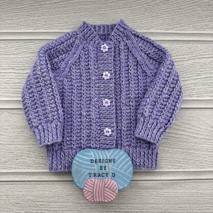 Joey  Baby cardigan knitting pattern 0-9/12mths approx