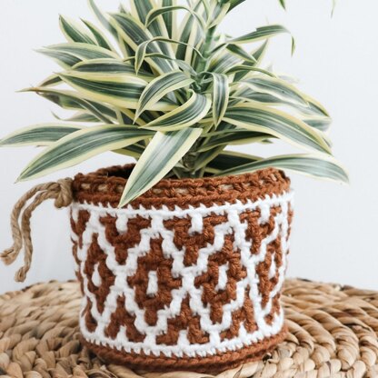 Potted Paradise Mosaic Basket