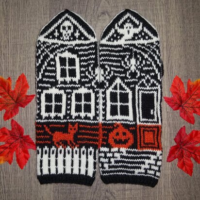 Haunted Mittens - knitting pattern