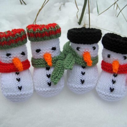 Snowman Baby Booties