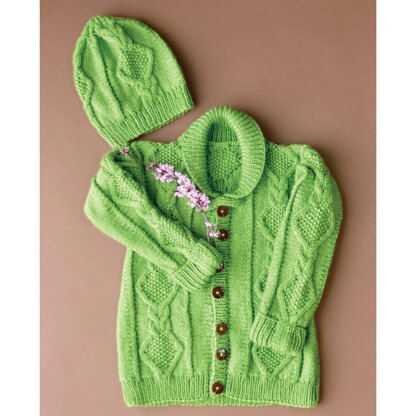 Universal Yarn Early Spring Cardigan and Hat PDF