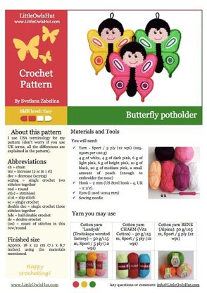 145 Butterfly Decor or Potholder