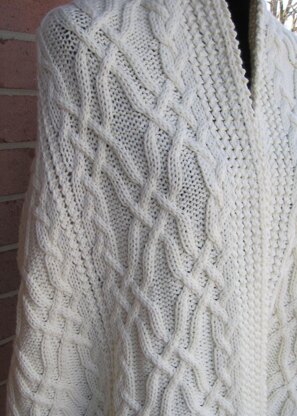 North Bay Cabled Shawl