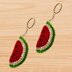 Crochet watermelon keychain