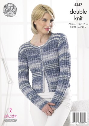 Cardigan & Sweater in King Cole DK - 4257 - Downloadable PDF