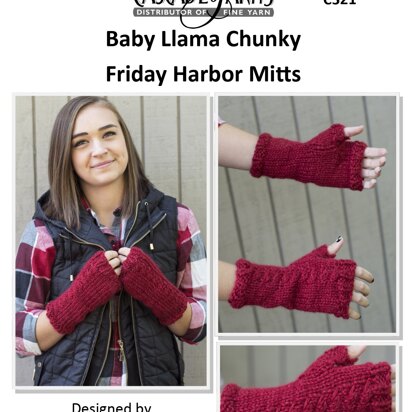 Friday Harbor Mitts in Cascade Baby Llama Chunky - C321 - Downloadable PDF