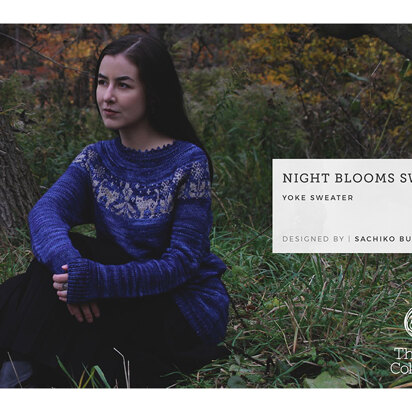 "Night Blooms Jumper by Sachiko Burgin" - Jumper Knitting Pattern For Women in The Yarn Collective