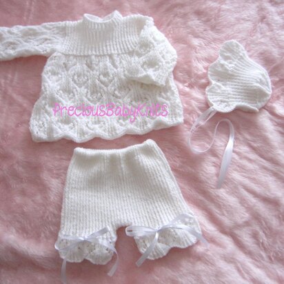 Sophia Dress, Shorts And Bonnet Set