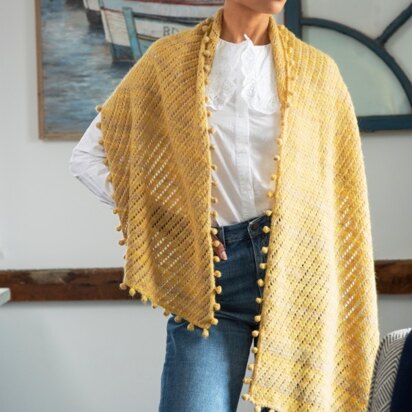 Strawflower Scarf in Berroco Dulce - Downloadable PDF