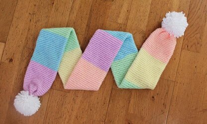 Color Block Rainbow Scarf