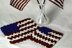 Wiggly July 4th Flag Hot Pad and Coaster