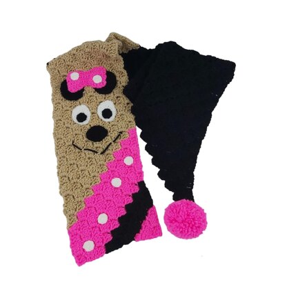 Pink Mouse Scarf C2C