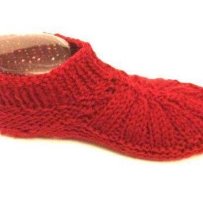 Front Ribbed Slippers - knitting pattern