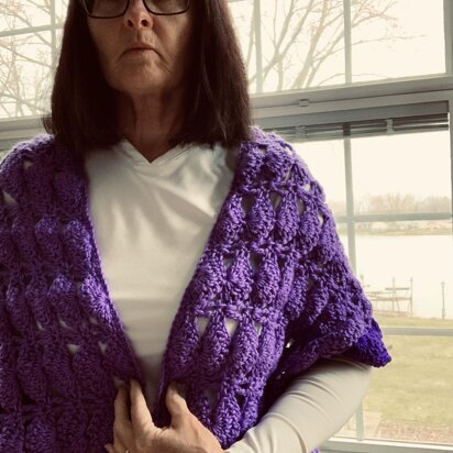 Purple Peacock Shawl