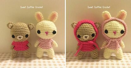 Hooded Teddy Bear Amigurumi Doll