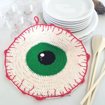 Halloween Eyeball Dishcloth