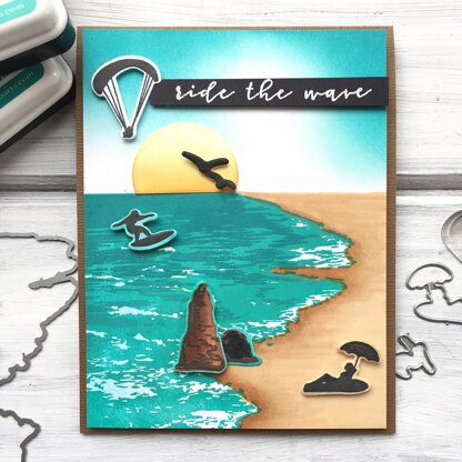 Hero Arts Clear Stamps 4"X6" - Beach HeroScape