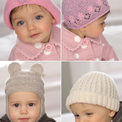 Hats in Sirdar Snuggly 4 ply 50g - 1742 - Downloadable PDF