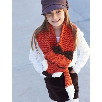 Like a Fox! Scarf in Bernat Pipsqueak and Softee Chunky