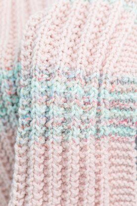 Fluffy Rib Knit Blanket