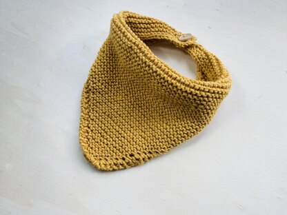 Baby bandana scarf, knitting pattern