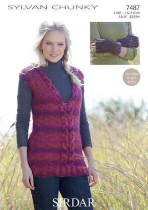 Tunic and Wristwarmers in Sirdar Sylvan - 7487 - Downloadable PDF