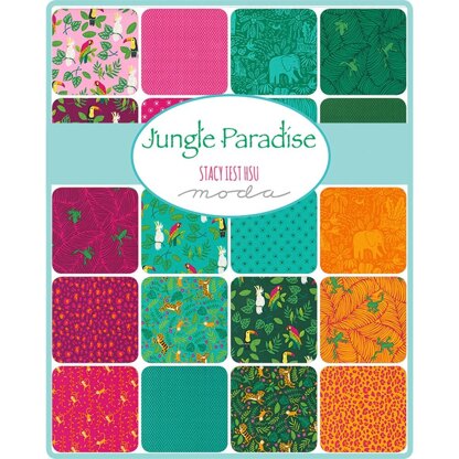 2,5"-Stoffstreifen-Rollen „Jungle Paradise“ von Moda Fabrics – 20780JR – Mehrfach