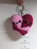 Heart BFF hug amigurumi keychain