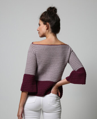 Britt-Marie Flared Top - Top Crochet Pattern For Women in MillaMia Naturally Soft Aran