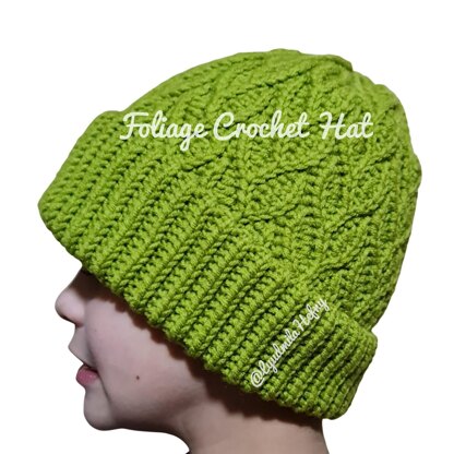 Foliage crochet hat