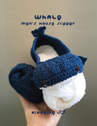 Whale Men’s House Slipper