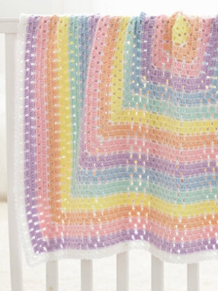 Baby Blanket Squared in Caron Simply Soft - Downloadable PDF