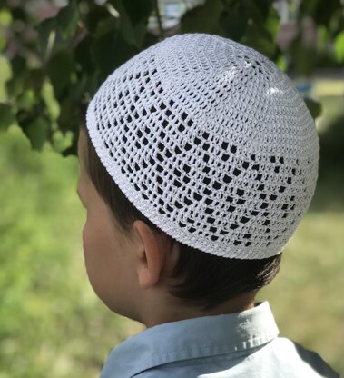 Crochet skull cap kufi for adults