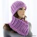 Women's Hat & Cowl Neck Warmer "Lavender Field"