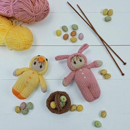 Easter Bunny and Chick Dolls