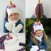 Unicorn Ponytail Hat Set