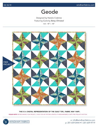 Windham Fabrics Geode - Downloadable PDF
