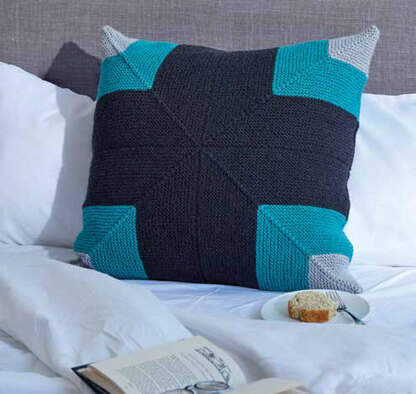 Mighty Mitered Knit Pillow in Caron One Pound - Downloadable PDF