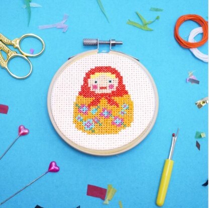 The Make Arcade Nesting Doll Cross Stitch Kit