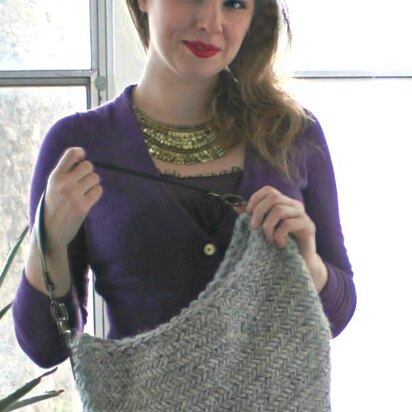 Herringbone Hobo Purse - knitting pattern
