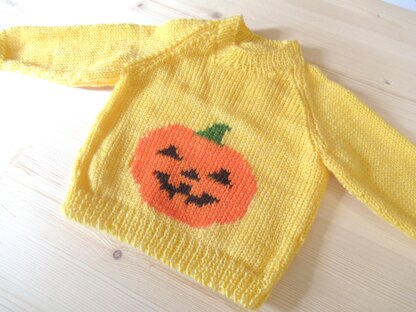 Baby Halloween Pumpkin Motif Jumper