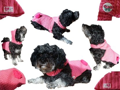 Häkelanleitung Hundemantel mit niedlicher Kapuze