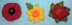 Poppy, Daffodil and Poinsettia Flower Badges